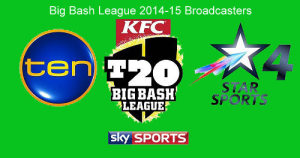 KFC big bash league 2014-15 official broadcasters and telecasters.