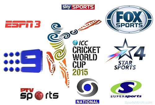 2015 cricket world cup broadcasters, tv channels telecast and live streaming info.