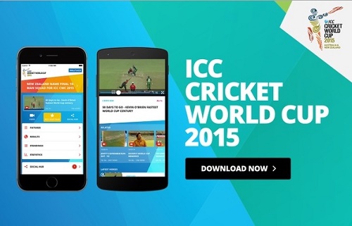 ICC launches official app for 2015 cricket world cup.