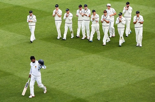 Kumar Sangakkara becomes fifth batsman to score 12000 runs in test cricket.