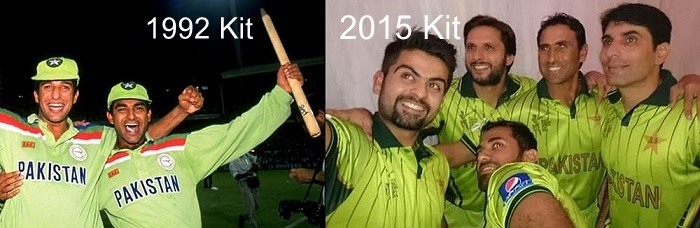 New kit of Pakistan cricket team looks like 1992 world cup winning team had.