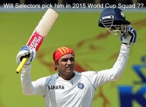 Will Virender sehwag's successive hundred help him to get place in Indian world cup squad.