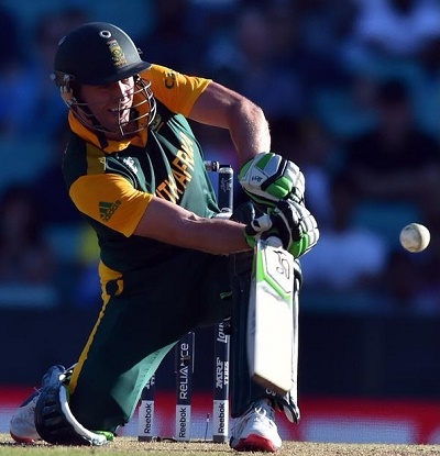 AB de Villiers slammed fastest 150 of ODIs in 64 balls at world cup against West Indies.