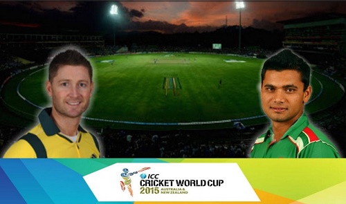 BAN vs AUS cricket match live streaming, score, telecast 2015 world cup.