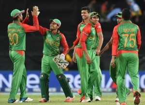 Bangladesh beat Afghanistan in 2015 world cup pool A match.