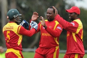 Zimbabwe beat Sri Lanka in warm up 2015 world cup.