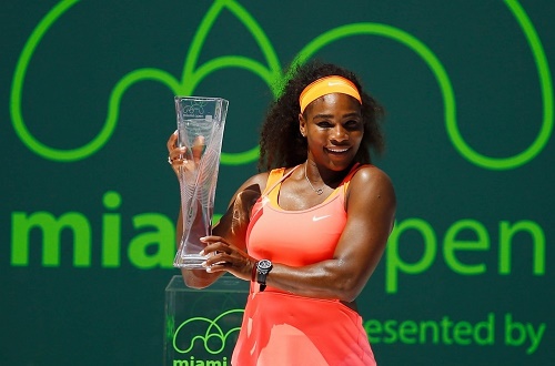 Serena Williams wins Miami Open title eighth time.