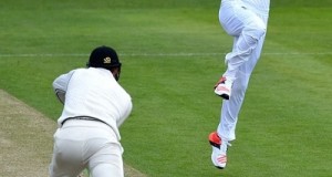 James Anderson celebrates Guptill’s wicket as 400th test wicket