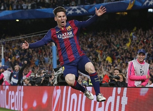 Messi scores twice as Barcelona win champions league semi-final first leg.