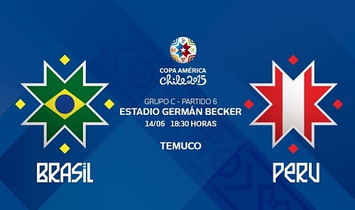 Brazil vs Peru Live Streaming, Telecast, Score 2015 Copa America.