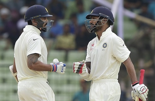 India vs Bangladesh Test 2015 Day-1 report: Dhawan hits 150*.