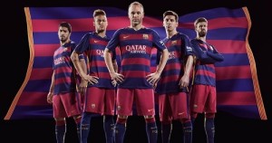 FC Barcelona 2015-16 home kit.