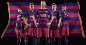 FC Barcelona 2015-16 Kit for home and away La-Liga fixtures