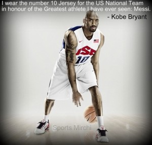 Kobe Bryant quotes on Lionel Messi.