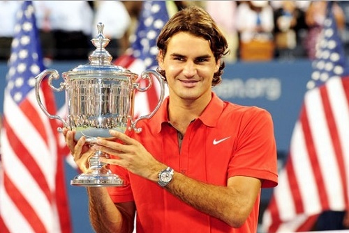 Roger Federer is first male to win US Open title 5 consecutive times.