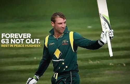 Cricket Australia trade marked 63 not out phrase in the memory of Phillip Hughes.