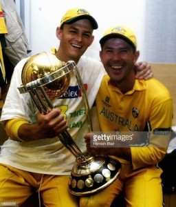 Ricky Ponting and Adam Gilchrist are only cricketers who won world cups on 3 occasions.
