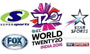 ICC T20 World Cup 2016 Live Telecast, TV Channels List.