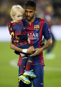 Neymar Jr with his son