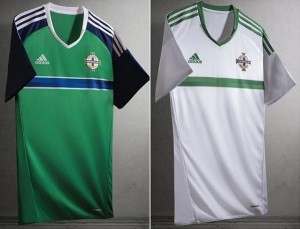 Northern Ireland football team kit for 2016 Euro.