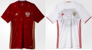 Russia football team t-shirt for 2016 Euro.