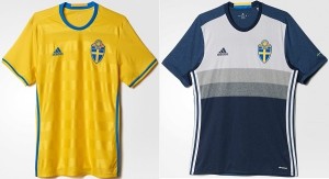 Sweden kit for UEFA Euro Cup 2016.