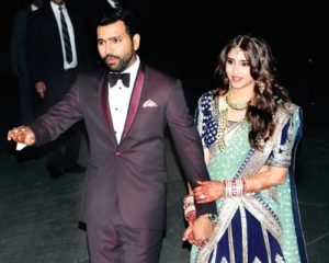 Ritika Sajdeh and Rohit Sharma.