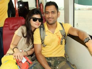 Sakshi Singh Dhoni and Mahendra Singh Dhoni.