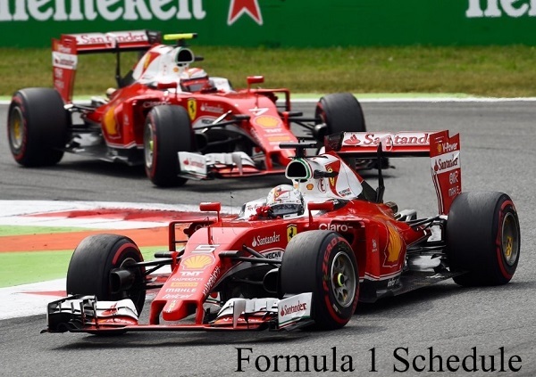 formula one schedule