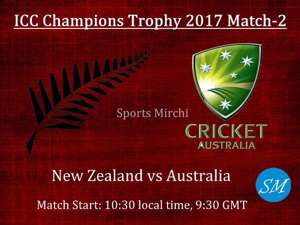 NZ vs AUS Live cricket Score 2017 ICC Champions Trophy