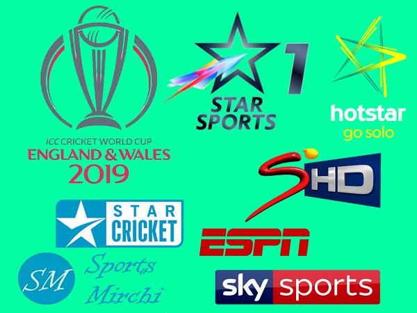 Cricket world cup 2019 broadcast, tv channels list