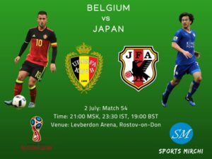 Belgium vs Japan 2018 FIFA world cup round of 16 match