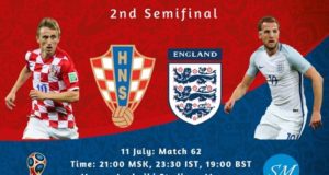 Croatia vs England 2018 World Cup Semi Final TV Channels, Live Stream
