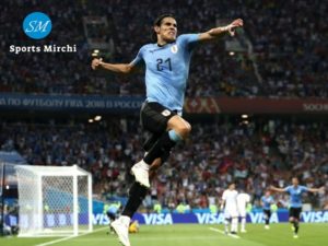 Edinson Cavani scored two goals against Portugal in round of 16 at world cup 2018