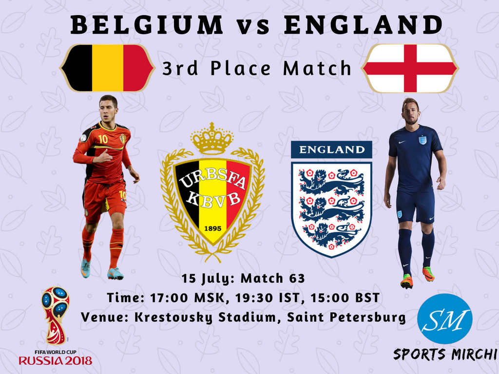 Belgium Vs England 3rd Place 18 World Cup Live Coverage Tv Channels Sports Mirchi