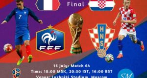 France vs Croatia Final: 2018 World Cup Live Stream, TV Channels