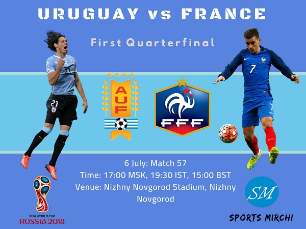 Uruguay vs France 2018 FIFA World Cup quarterfinal match