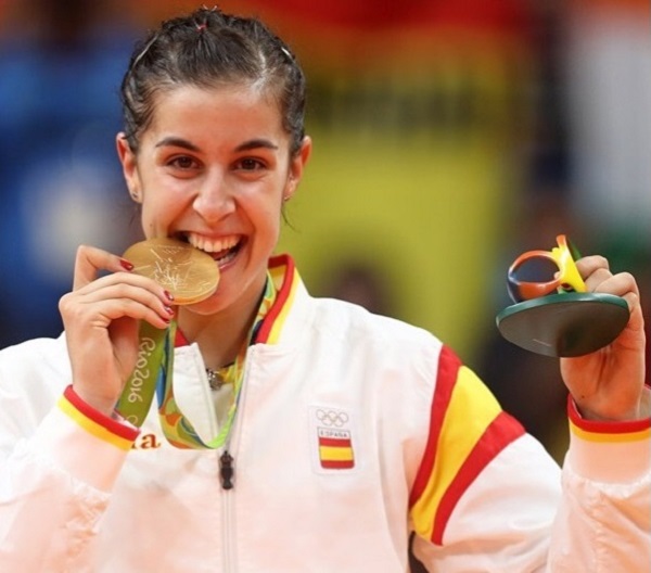 Badminton player Carolina Marin won gold medal in 2016 Rio Olympic Games