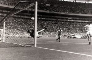 Gordon Banks saves certain goal from Pele during 1970 world cup
