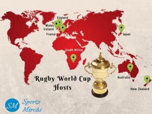 Rugby World Cup host countries.