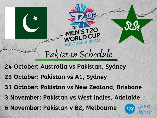 Pakistan team full schedule twenty20 world cup 2020 photo