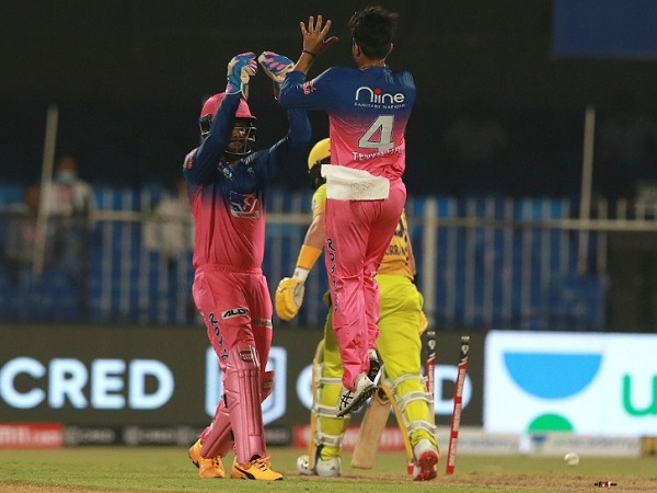 Rajasthan Royals beat Chennai Super Kings by 16 runs at Sharjah