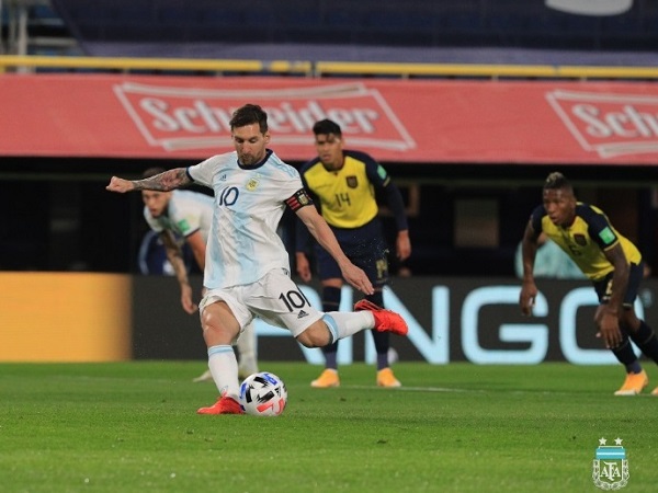 Lionel Messi scored penalty against Ecuador in 2022 world cup qualifiers