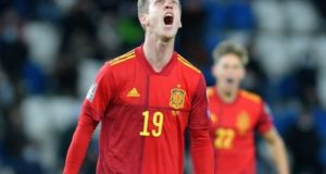 Spain beat Georgia 2-1 in last few minutes of 2022 world cup qualifier