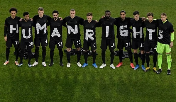 Human rights protest by Germany football team