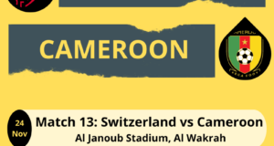 FIFA World Cup 2022 Group-G Teams, Fixtures (Infographic)