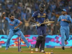 India beat Sri Lanka by 302 runs in ICC world cup 2023