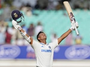 Yashasvi Jaiswal hit century against England in third test at Rajkot